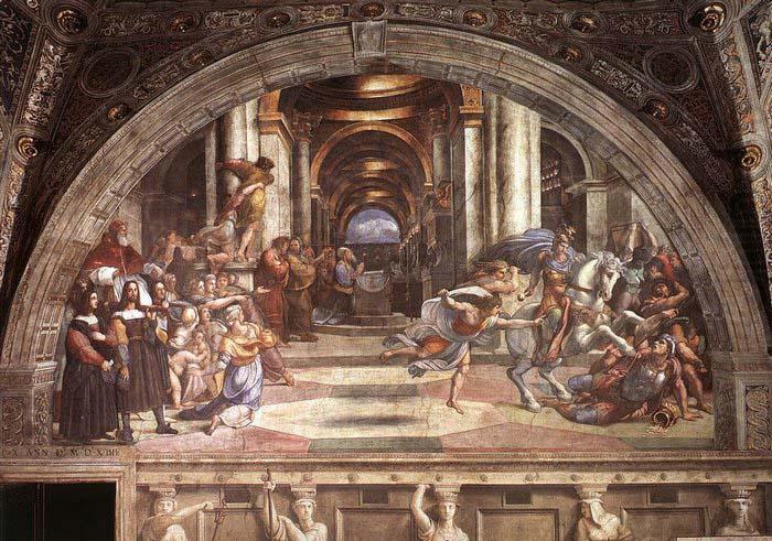 RAFFAELLO Sanzio The Expulsion of Heliodorus from the Temple oil painting picture